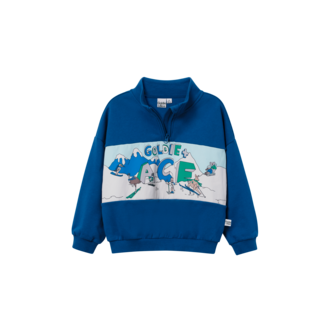 Goldie & Ace quarter zip alpine sweatshirt // blue