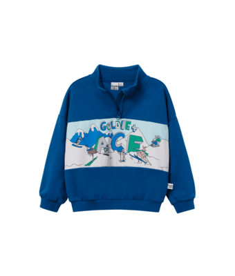 quarter zip alpine sweatshirt // blue