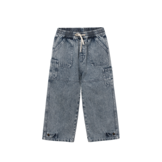 Goldie & Ace vintage wash denim utility jeans // blue