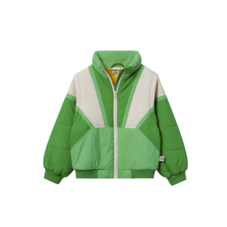 Goldie & Ace zip-off-sleeve retro jacket // green