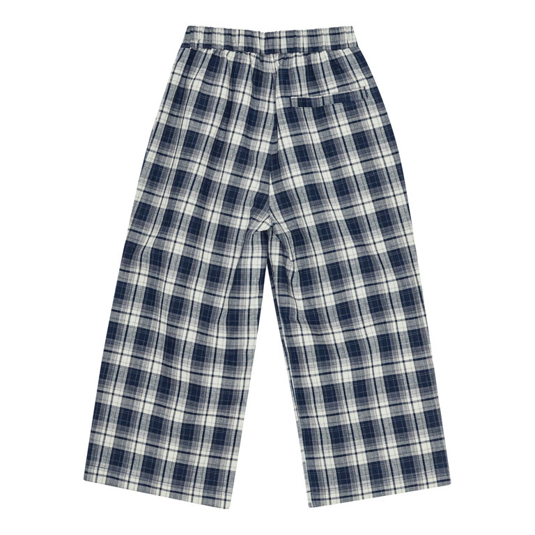 Brunobruno francis navy check pants // mood indigo blue check
