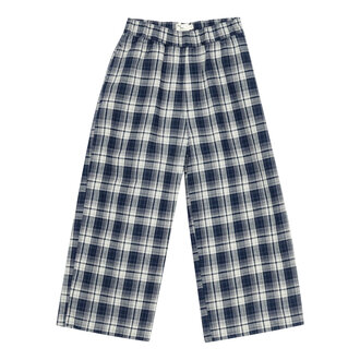Brunobruno francis navy check pants // mood indigo blue check