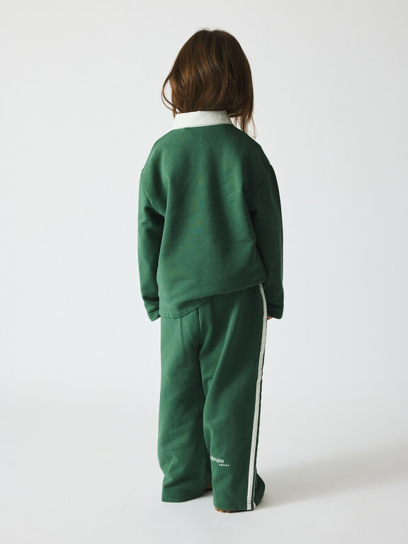 Brunobruno dana polo sweatshirt // myrtle green