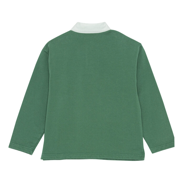 Brunobruno dana polo sweatshirt // myrtle green