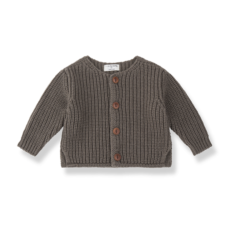 1+ in the family antibes cardigan // dark taupe