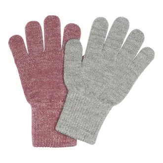 MP Denmark comfy glitter gloves 2-pack // mix light grey mel grape shake