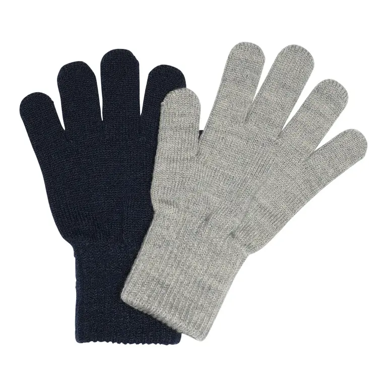 MP Denmark comfy gloves 2-pack // mix light grey mel blue