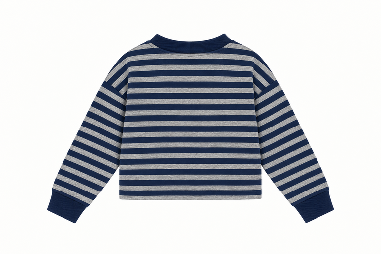 Charlie Petite su sweater // stripes grey/navy