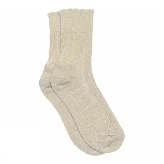 MP Denmark 59058 celosia glitter socks // 4109 ecru