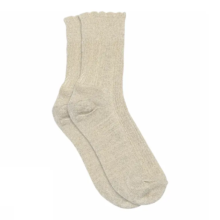 MP Denmark 59058 celosia glitter socks // 4109 ecru