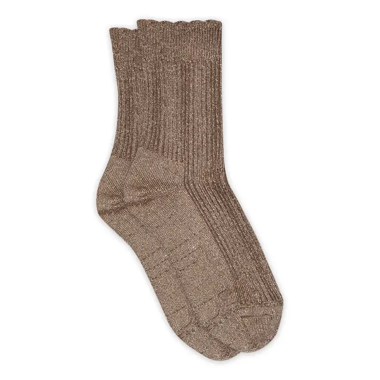 MP Denmark 59058 celosia glitter socks // 76 brown sienna