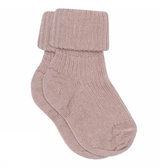 MP Denmark 589 wool rib baby socks // 188 woodrose