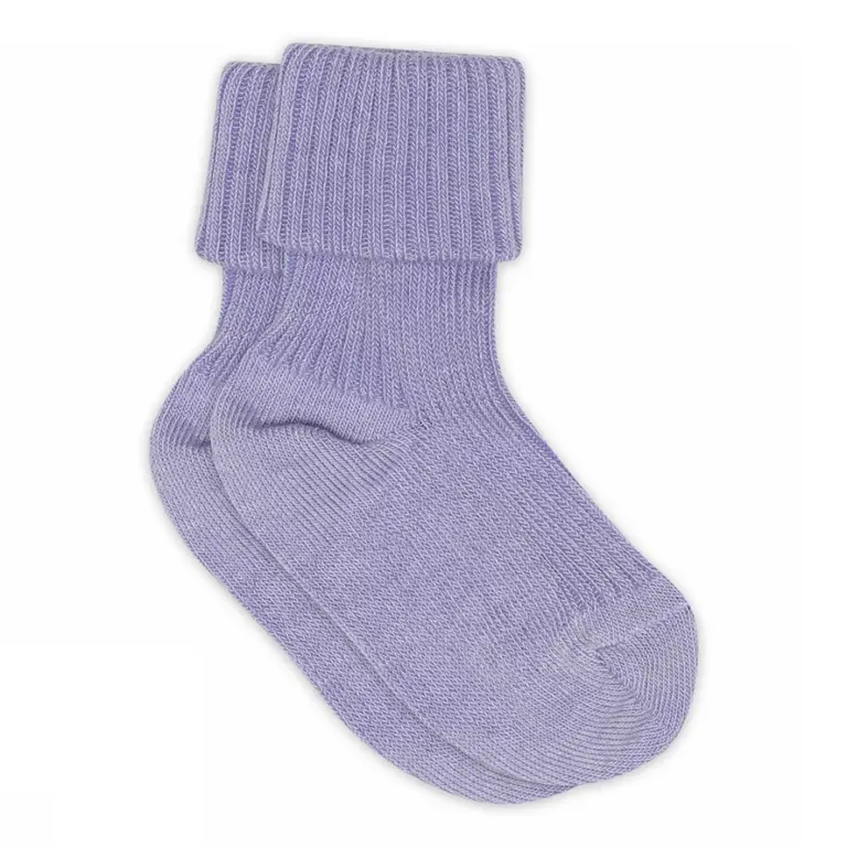 MP Denmark 533 cotton rib baby socks // 1028 violet tulp