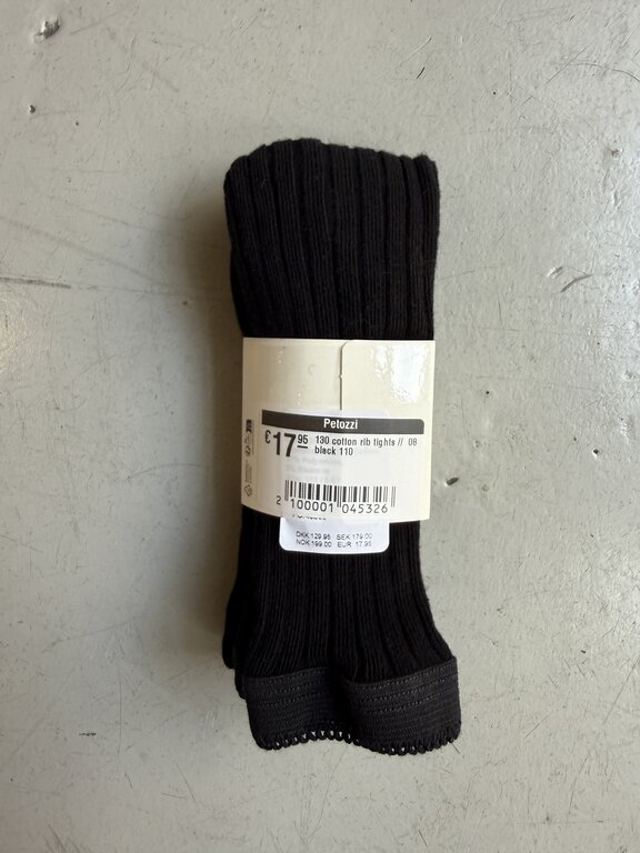 MP Denmark 130 cotton rib tights //  08 black