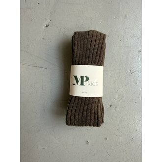 MP Denmark 130 cotton rib tights // 351 brown melange
