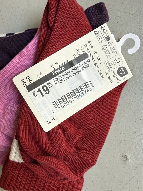 MP Denmark 79275 anker socks 3-pack // 2001 dark purple