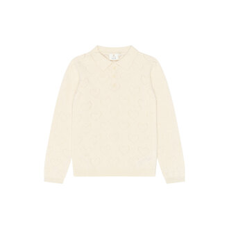 The New ynes knit polo // gardenia