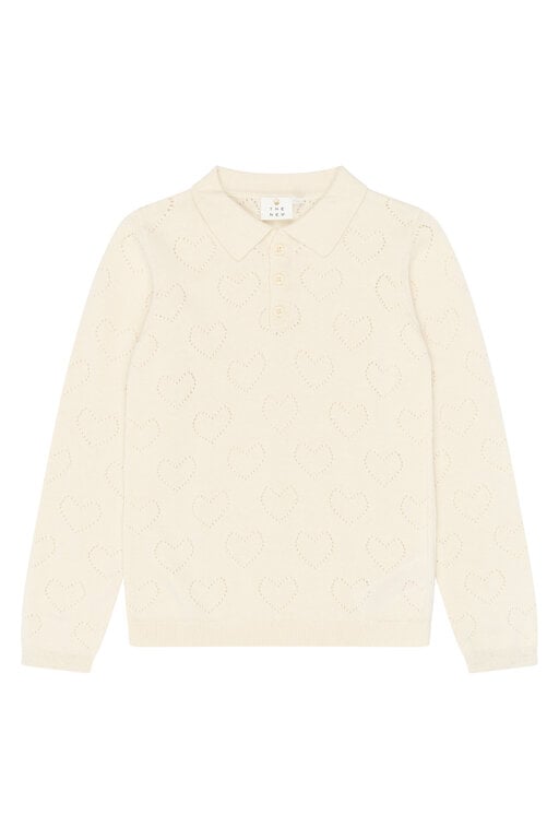 The New ynes knit polo // gardenia