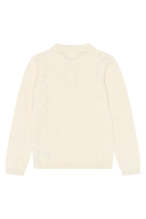 The New ynes knit polo // gardenia