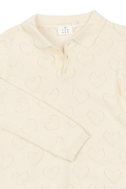 The New ynes knit polo // gardenia