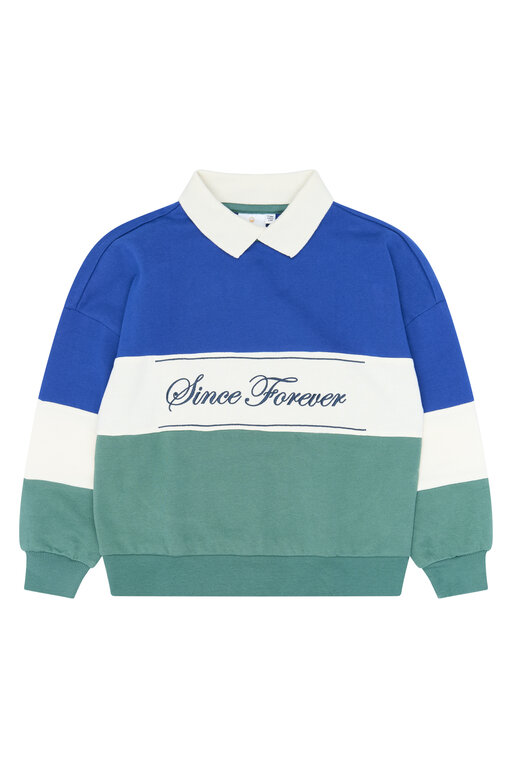 The New yirgil polo sweatshirt // north atlantic striped