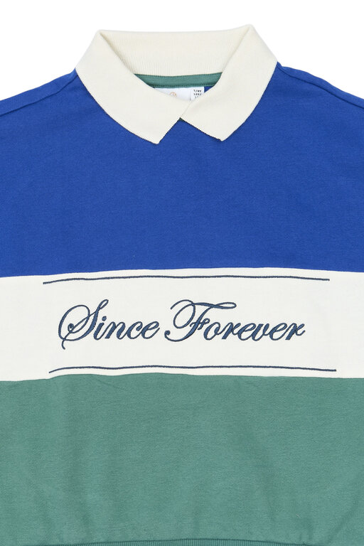 The New yirgil polo sweatshirt // north atlantic striped