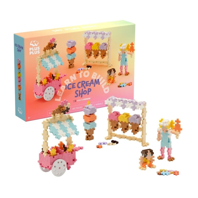 Plus Plus Learn to Build // ice cream shop 285 pcs