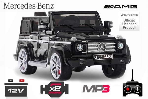 Mercedes G55 AMG elektrische kinderauto met mp3-aansluiting!