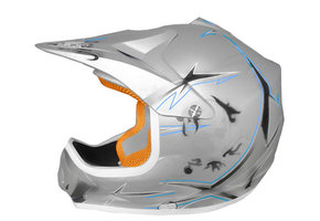 Xtreme Crosshelm - MAT Zilver