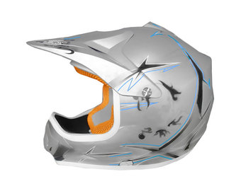 Xtreme Crosshelm - MAT Zilver