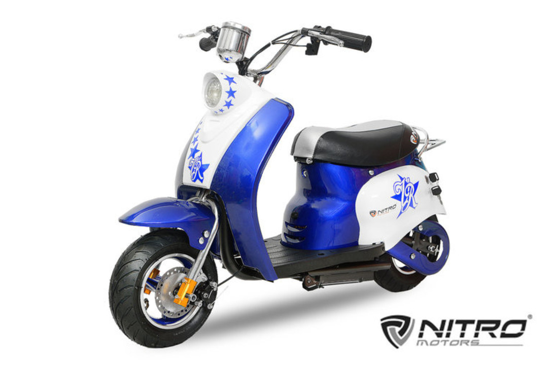 Prachtige Elektrische Retro Mini Kinderscooter