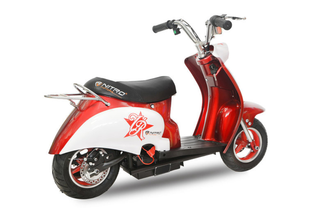 Prachtige Elektrische Retro Mini Kinderscooter