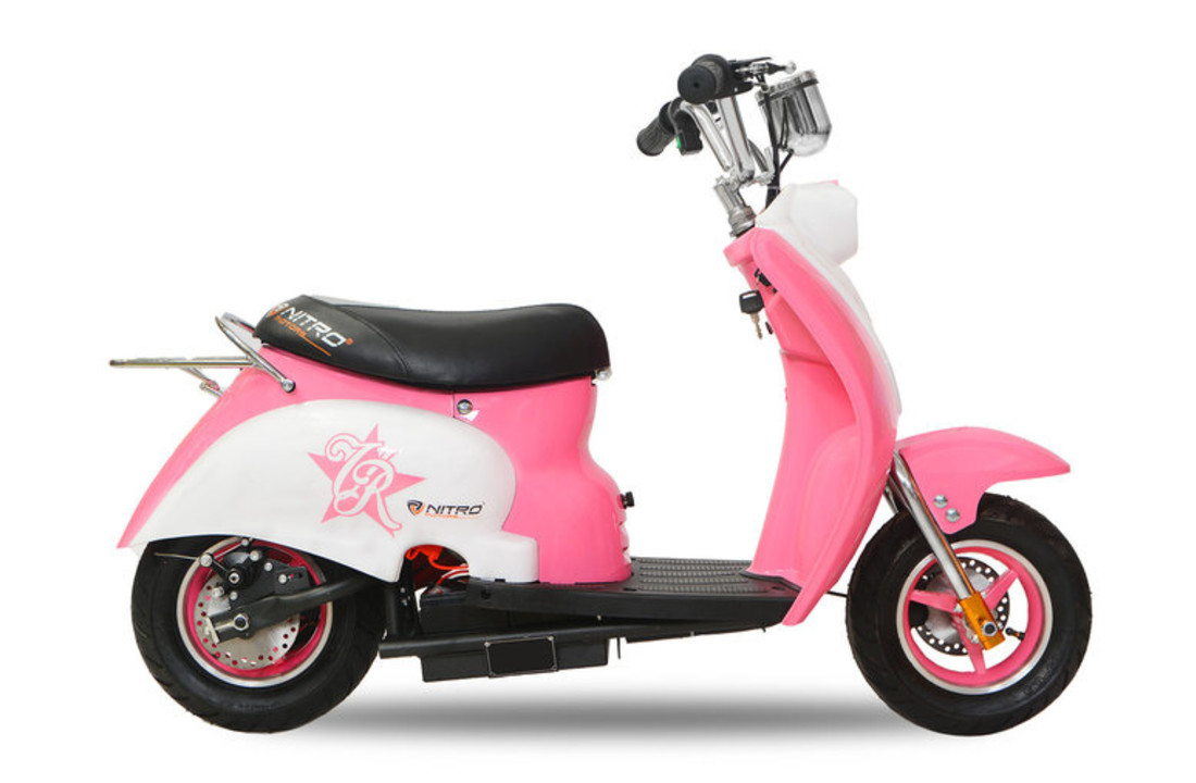 Prachtige Elektrische Retro Mini Kinderscooter