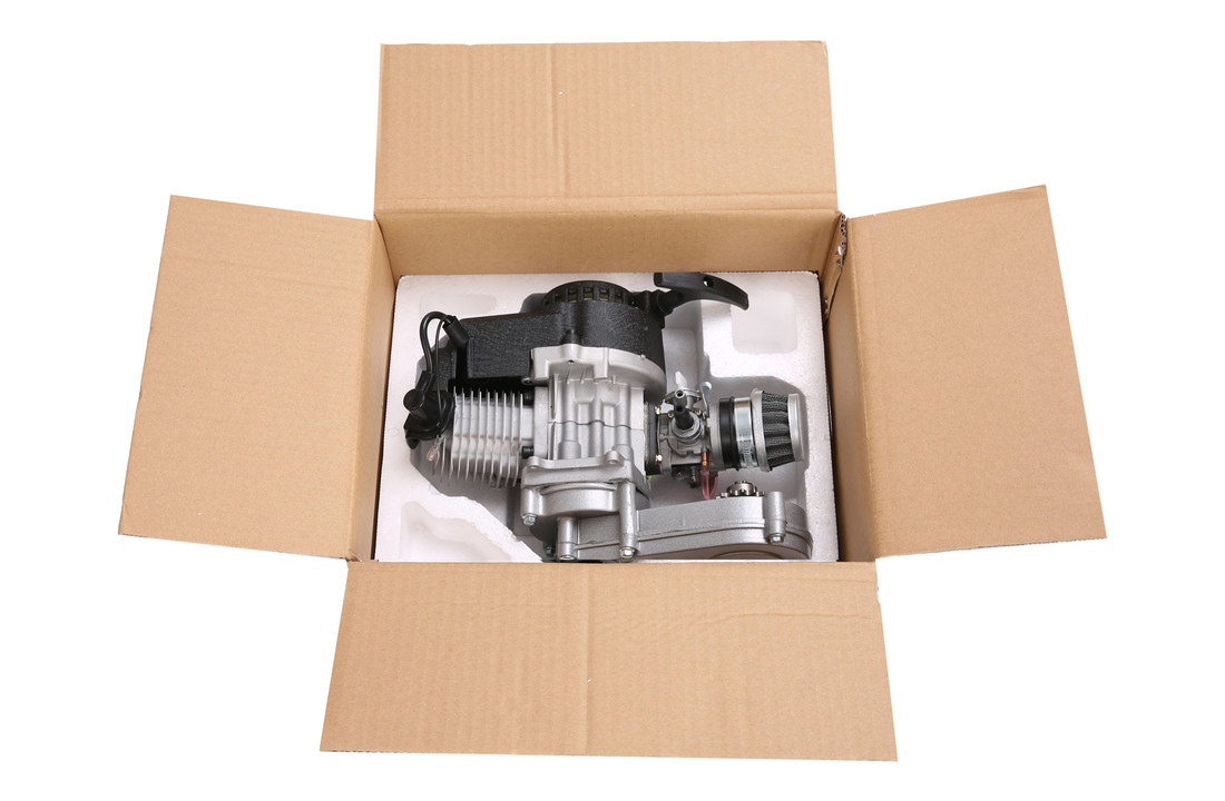Originele Nitro Motors 49cc Dirtbike Motorblok (7ZS) compleet met koppeling, trekstarter, carburateur en luchtfilter.