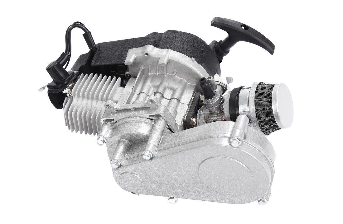 Originele Nitro Motors 49cc Dirtbike Motorblok (7ZS) compleet met koppeling, trekstarter, carburateur en luchtfilter.