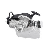 Originele Nitro Motors 49cc motorblok voor miniquads en dirtbikes compleet met koppeling, trekstarter, carburateur en luchtfilter.