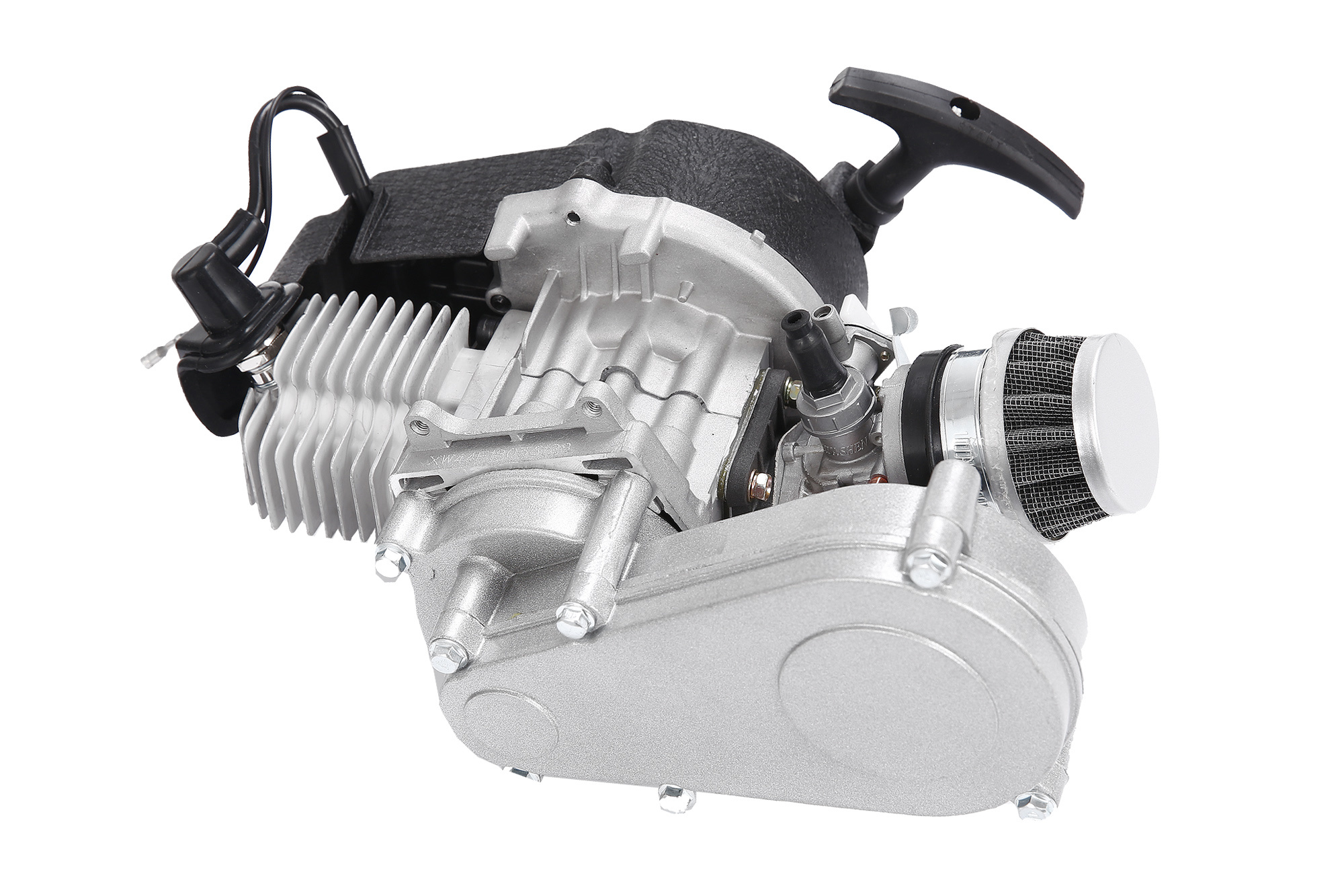 Originele Nitro Motors 49cc Dirtbike Motorblok (14ZS) compleet met koppeling, trekstarter, carburateur en luchtfilter.
