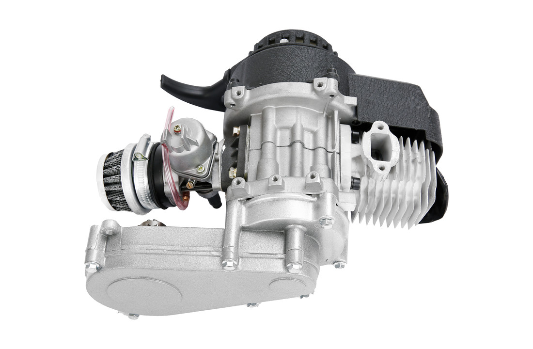 Originele Nitro Motors 49cc Dirtbike Motorblok (7ZS) compleet met koppeling, trekstarter, carburateur en luchtfilter.