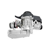 Originele Nitro Motors 49cc motorblok voor miniquads en dirtbikes compleet met koppeling, trekstarter, carburateur en luchtfilter.