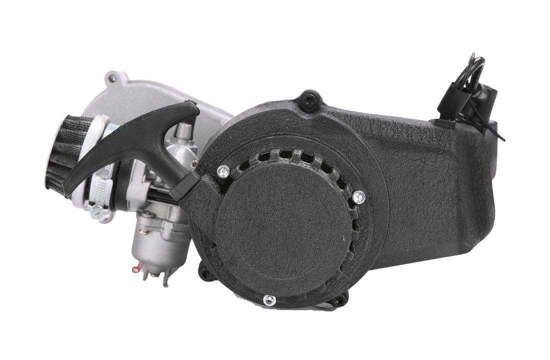 Originele Nitro Motors 49cc Dirtbike Motorblok (7ZS) compleet met koppeling, trekstarter, carburateur en luchtfilter.