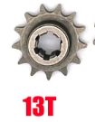Tandwiel 13 Tands voor vertragingskasten van quads