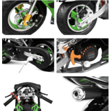 Mini Pocketbike PS77 Flamedesign Racingbike 49cc