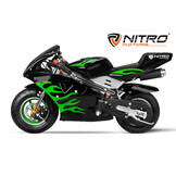 Mini Pocketbike PS77 Flamedesign Racingbike 49cc