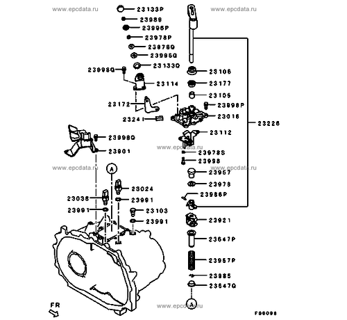Mitsubishi Motors Corporation Mitsubishi 2590A099 Versnellingspook-as Kit