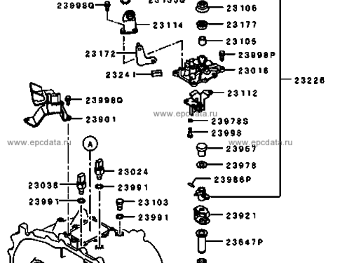 Mitsubishi Motors Corporation Mitsubishi Versnellingspook-as Kit (2590A099)