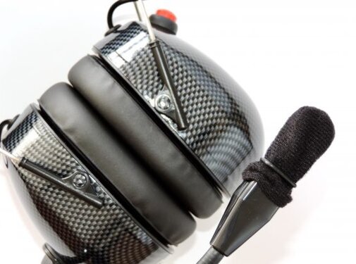 Dual button PTT Carbon effect for 2 radios