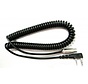 Coiled Headset cable for conecting headset to Kenwood 2 pin radio.
