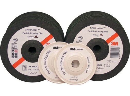 3M 60638 Flexibele Afbraamschijf Green Corps 180x3,7x22,23