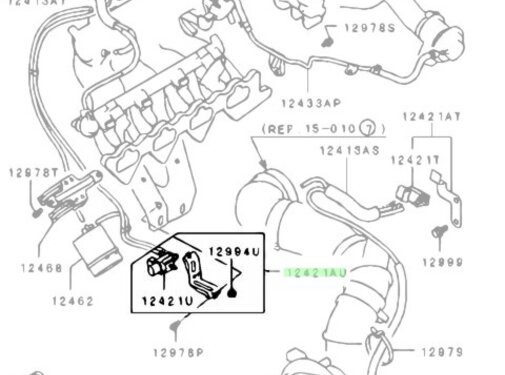 Mitsubishi Motors Corporation Mitsubishi MR281088 Magneetklep Emissie CTRL