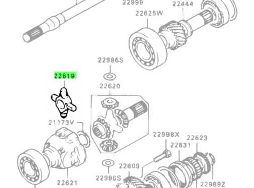 Mitsubishi Motors Corporation Mitsubishi MD725878 Diff Pinion